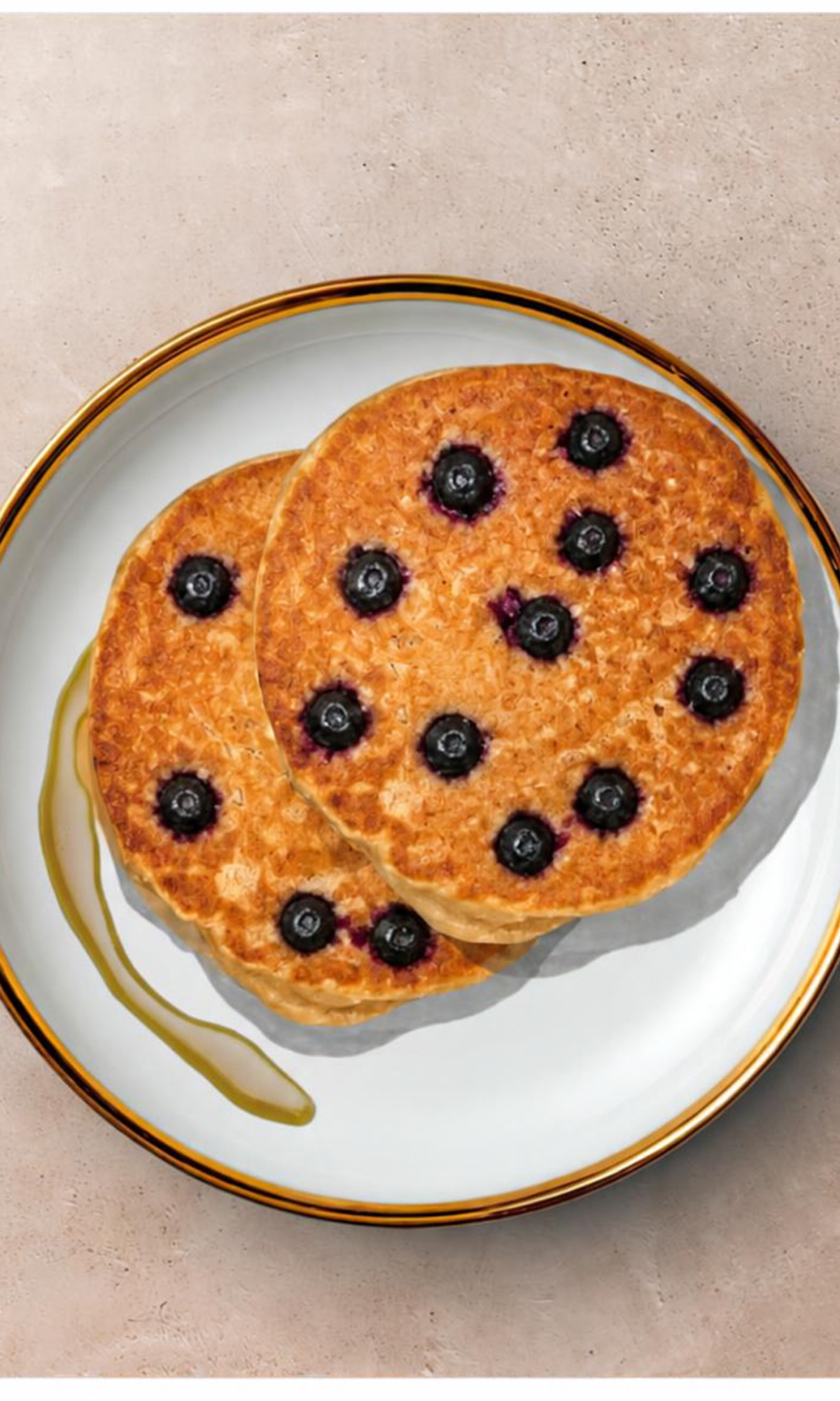 New! Vegan Blueberry Pancakes w/ Maple Syrup